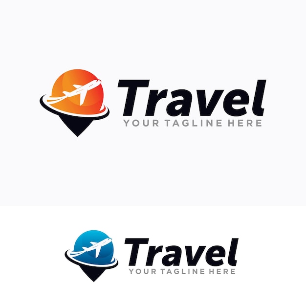 Travel plane logo design