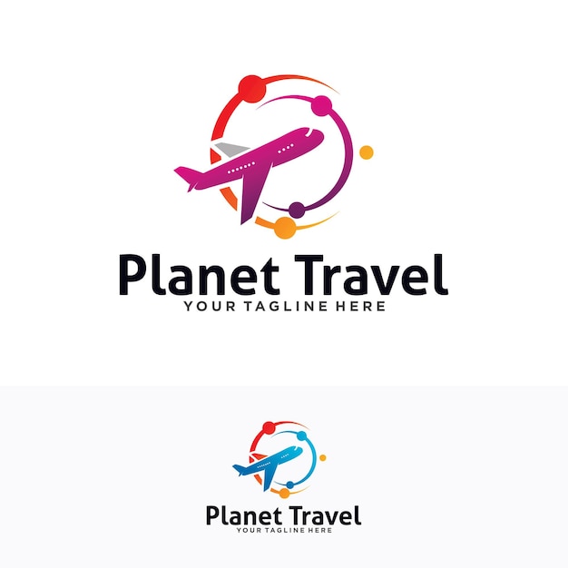 Travel plane logo design