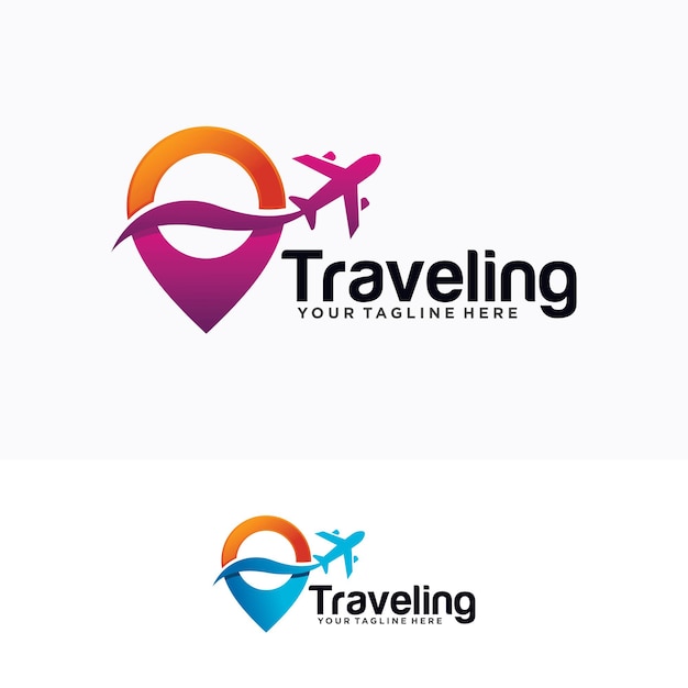 Travel plane logo design