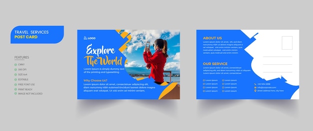 Travel Post card Design Travel Company Postcard Design Template