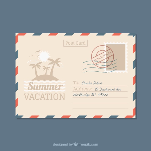 Travel postcard in vintage style