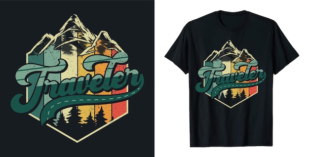 Travel retro vintage tshirt design