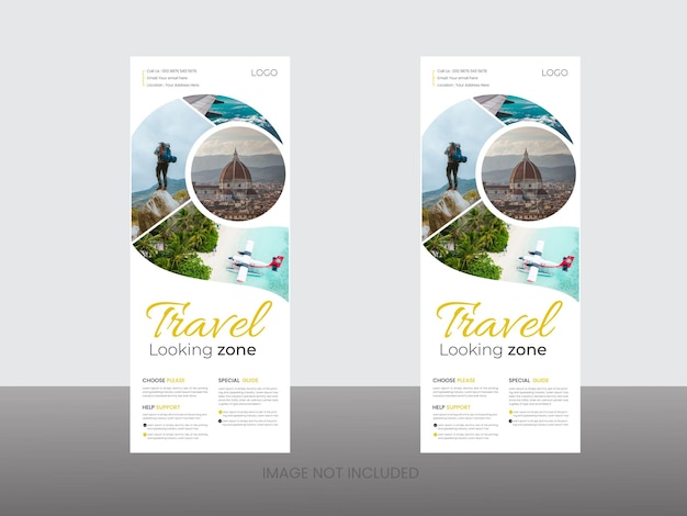 travel roll up banner design