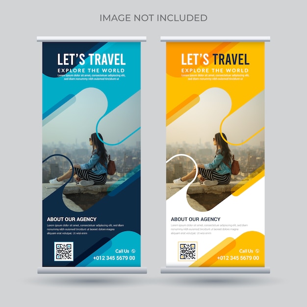 Travel roll up banner