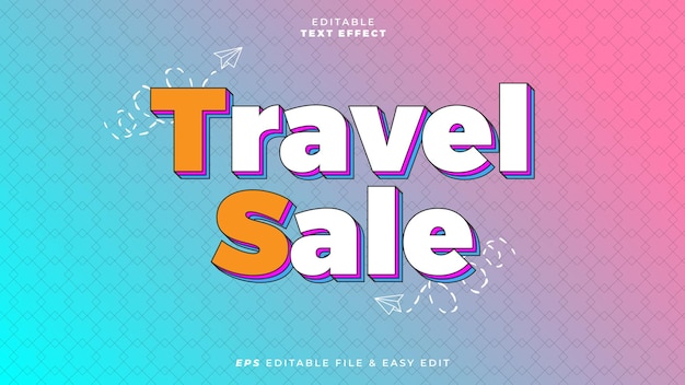 Travel Sale Editable Text Effect