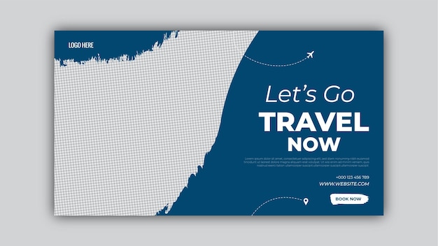 Travel social media banner post template design Digital advertising banner