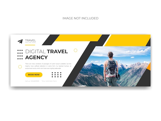 Travel Social media post banner ads