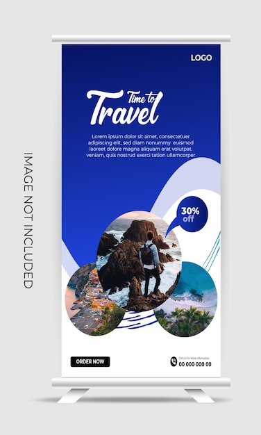 Vector travel social media post design template