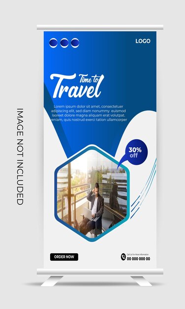 Vector travel social media post design template