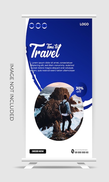 Vector travel social media post design template