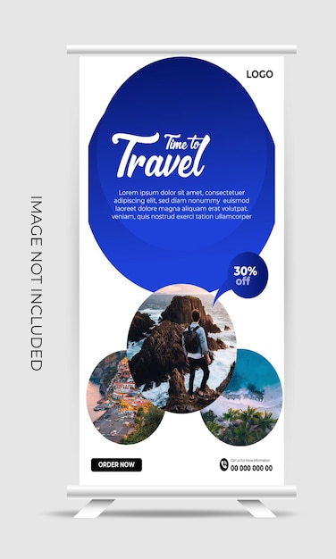 Vector travel social media post design template