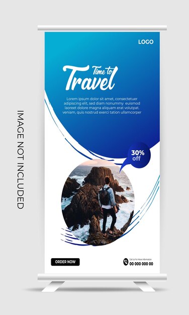 Vector travel social media post design template