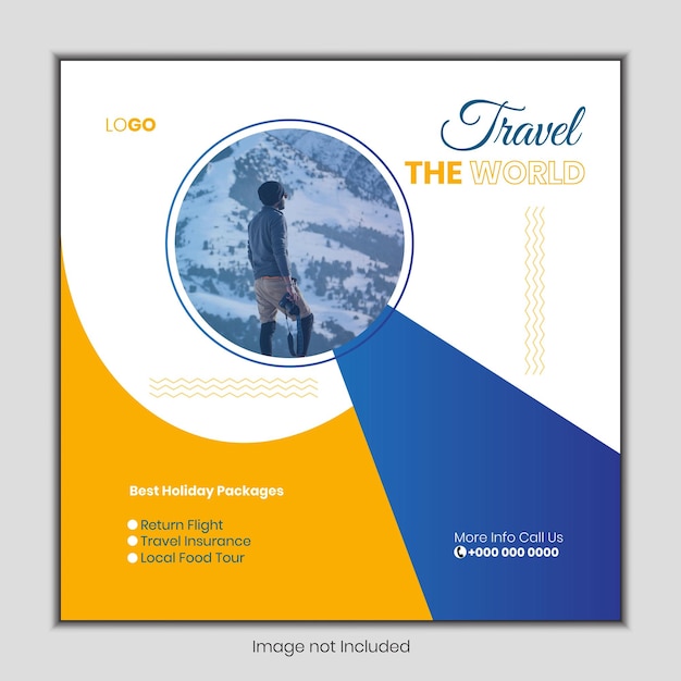 Travel social media post design