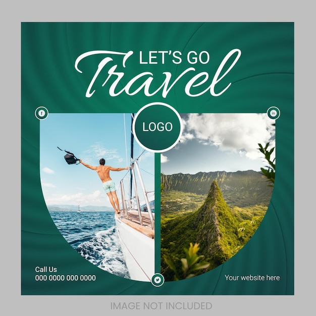 travel social media post design