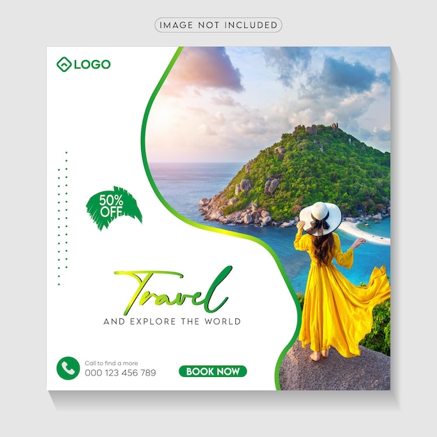 Travel social media poster design