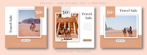 travel  social media template

