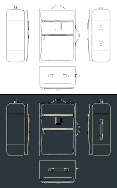 Travel suitcase blueprints