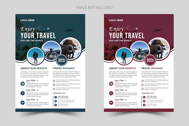 Travel tour adventure sale flyer for travel agency vector template design