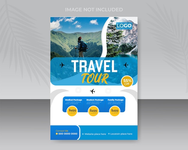 Travel tour flyer design template for your enjoy