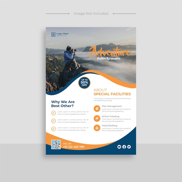 Travel tour flyer template