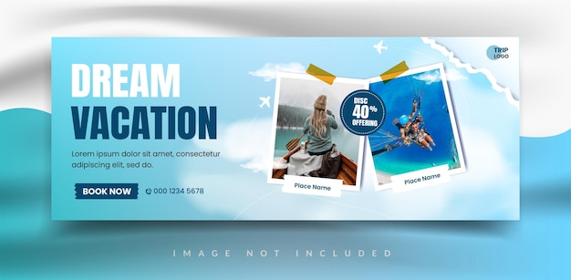 Travel tour vacation agency social media facebook cover banner