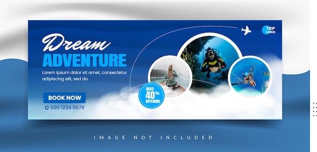 Travel tour vacation agency social media facebook cover banner