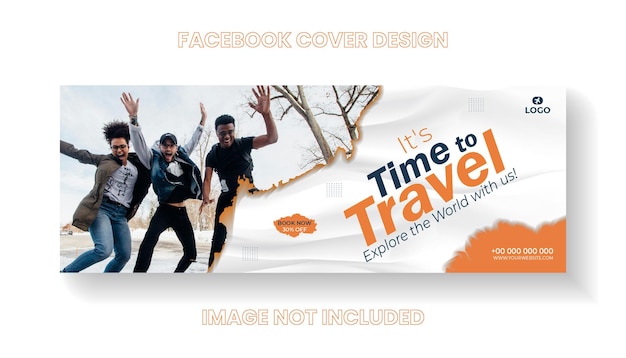 Vector travel and tourism facebook cover template