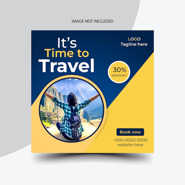 Travel and Tourism Instagram post or social media post and ready template