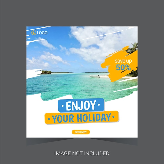 Travel and tourism instagram social media post template