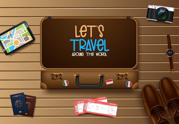 Vector travel and tourism vector illustration