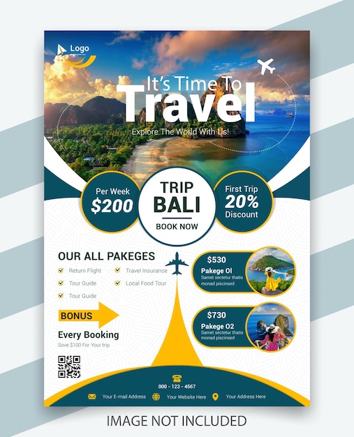 Travel And Tours Adventure Poster and Travel Flyer Template