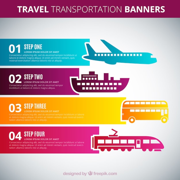 Travel Transportation Banners