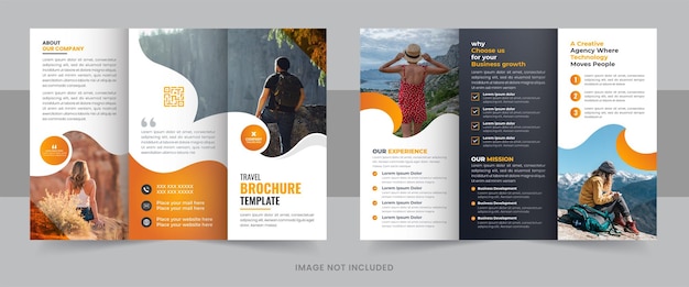 Travel trifold brochure template