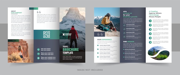 Travel trifold brochure template