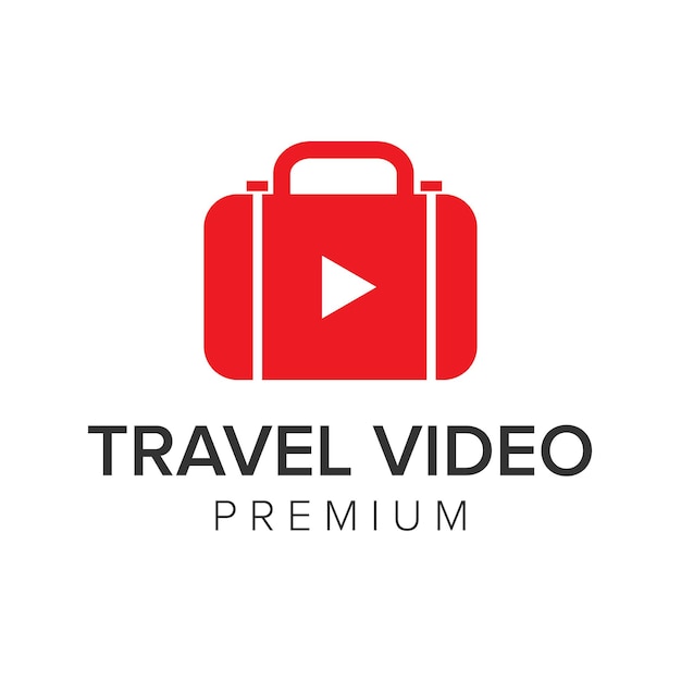 travel video logo icon vector template