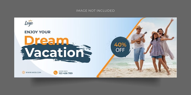 Vector travel web banner design