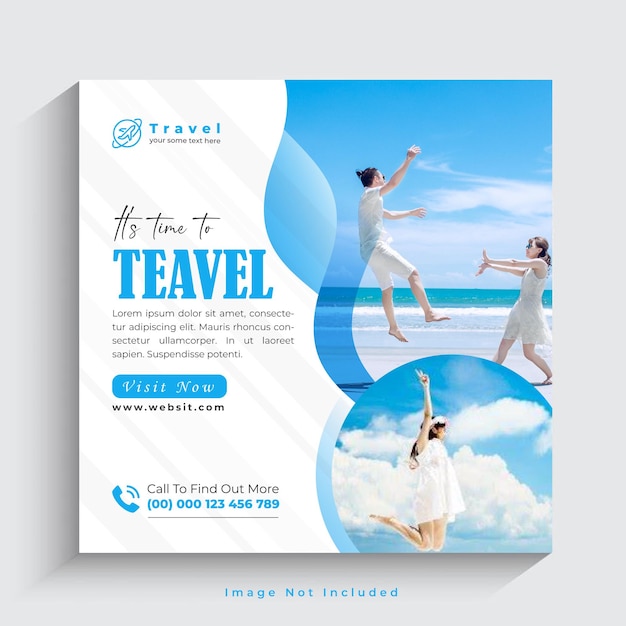 Travel World Social Media Banner Post Template