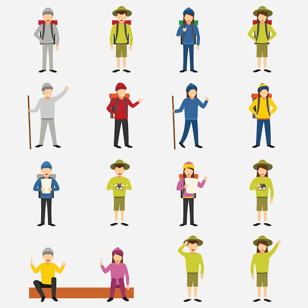 traveler character design vector