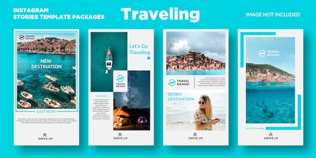 Traveling instagram stories template packages