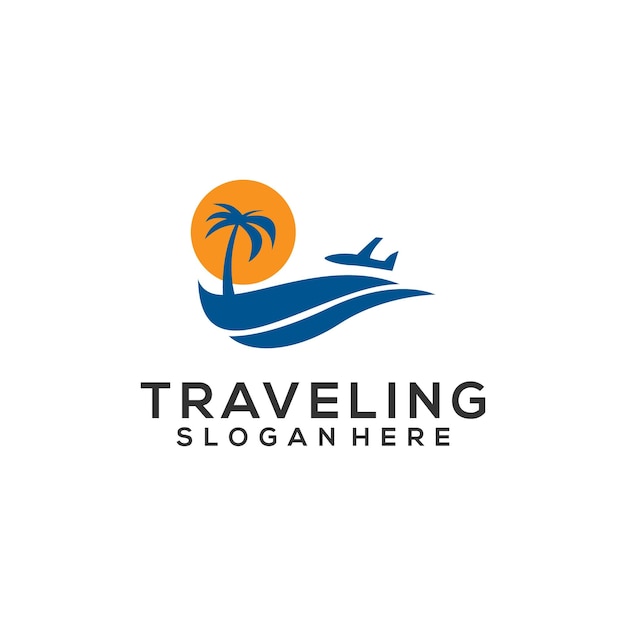 Traveling Logo Design Concept Vector