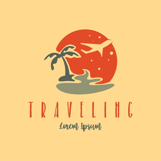 Traveling Logo Design Concept Vector