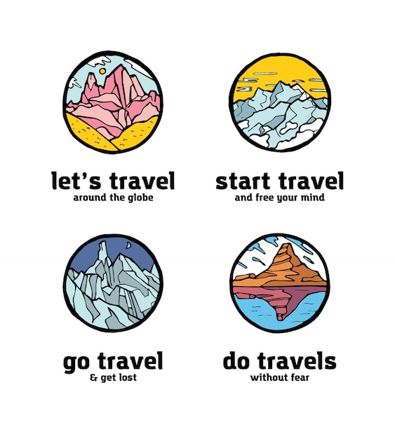 Traveling logo set