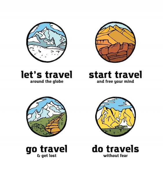 Traveling logo set