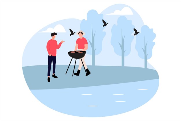 Vector traveling people flat illustration design