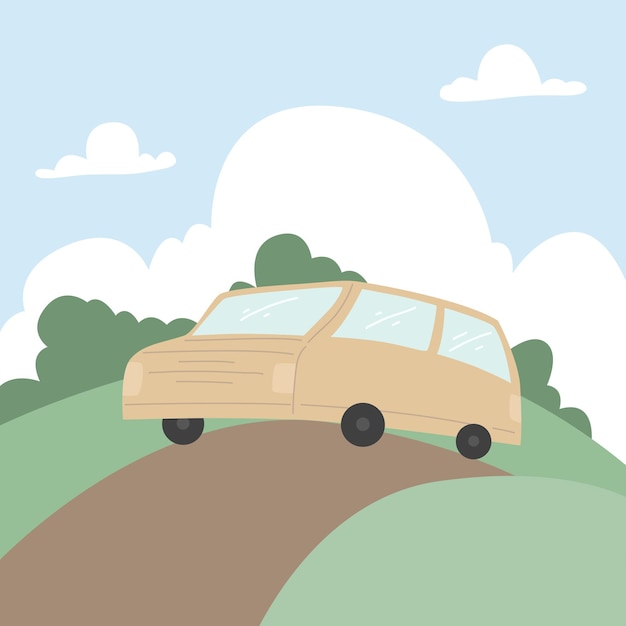 Traveling with car template design