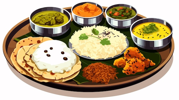 a tray of food including rice rice and rice