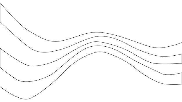 A treble clef and notes are drawn by a single black line on a white background Continuous line drawing illustration