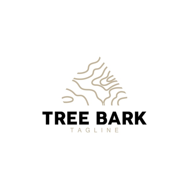 Tree Bark Logo Wood Tree Simple Texture Vector Design Symbol Illustration