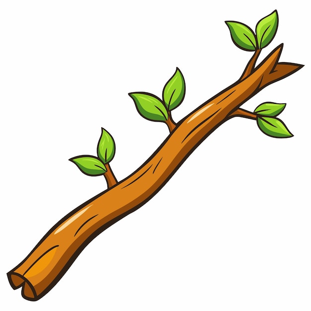 Tree branch clipart vector icon sticker illustration