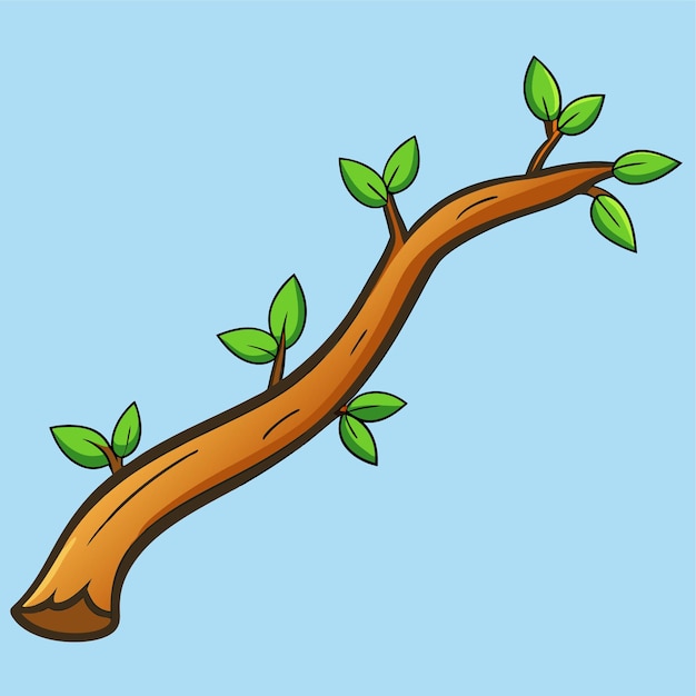 Tree branch clipart vector icon sticker illustration